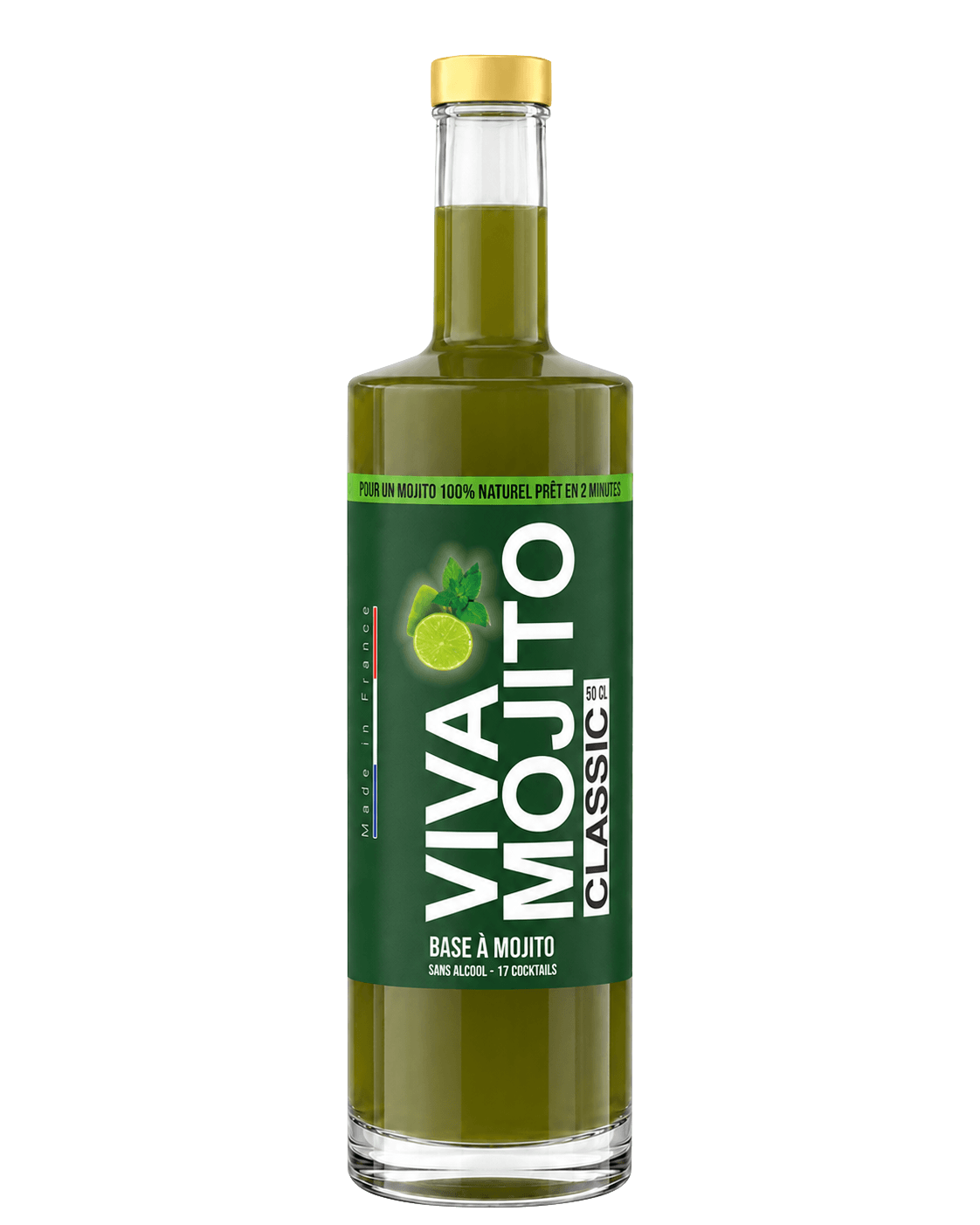 Bouteille Viva Mojito Classic, base sans alcool, 50 cl