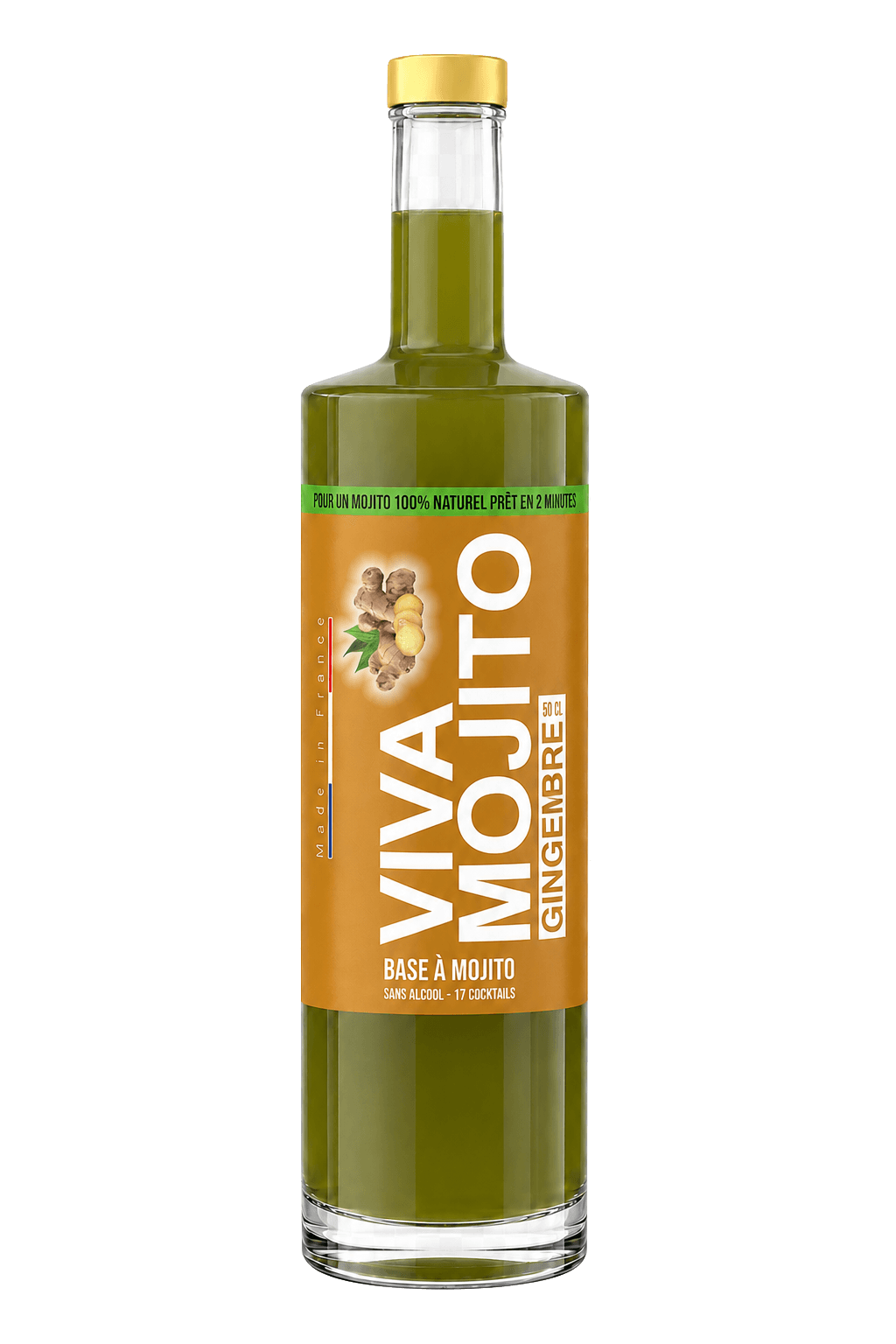 Bouteille Viva Mojito Gingembre, base sans alcool, 50 cl