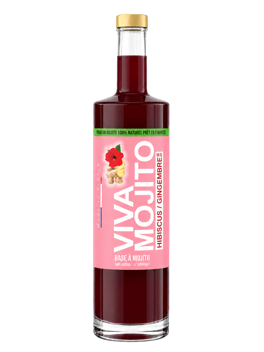 Mojito Hibiscus-Gingembre 50cl 1 Viva Mojito Hibiscus Gingembre